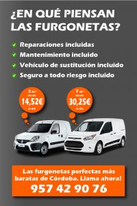 Alquiler furgonetas Cordoba
