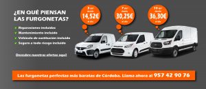 Alquiler de furgonetas en Cordoba